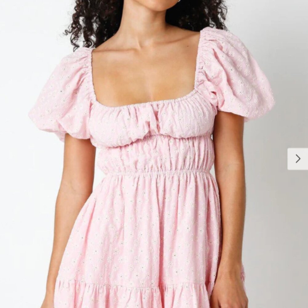 Floral eyelet dress
